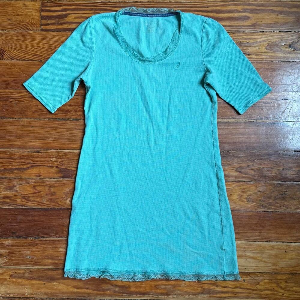 Early 2000s teal mini lounge dress